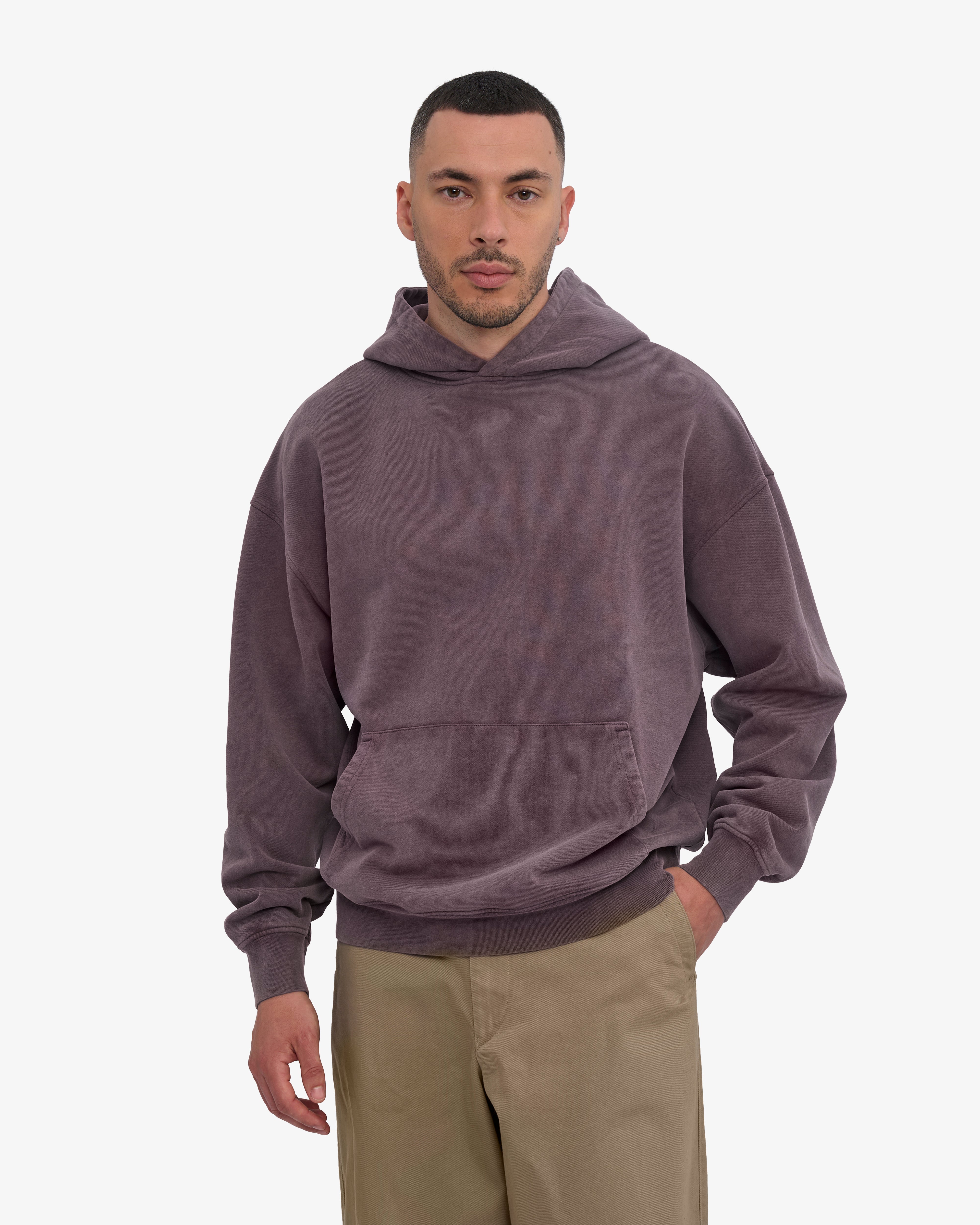 Organic Oversized Hood - Faded Grape