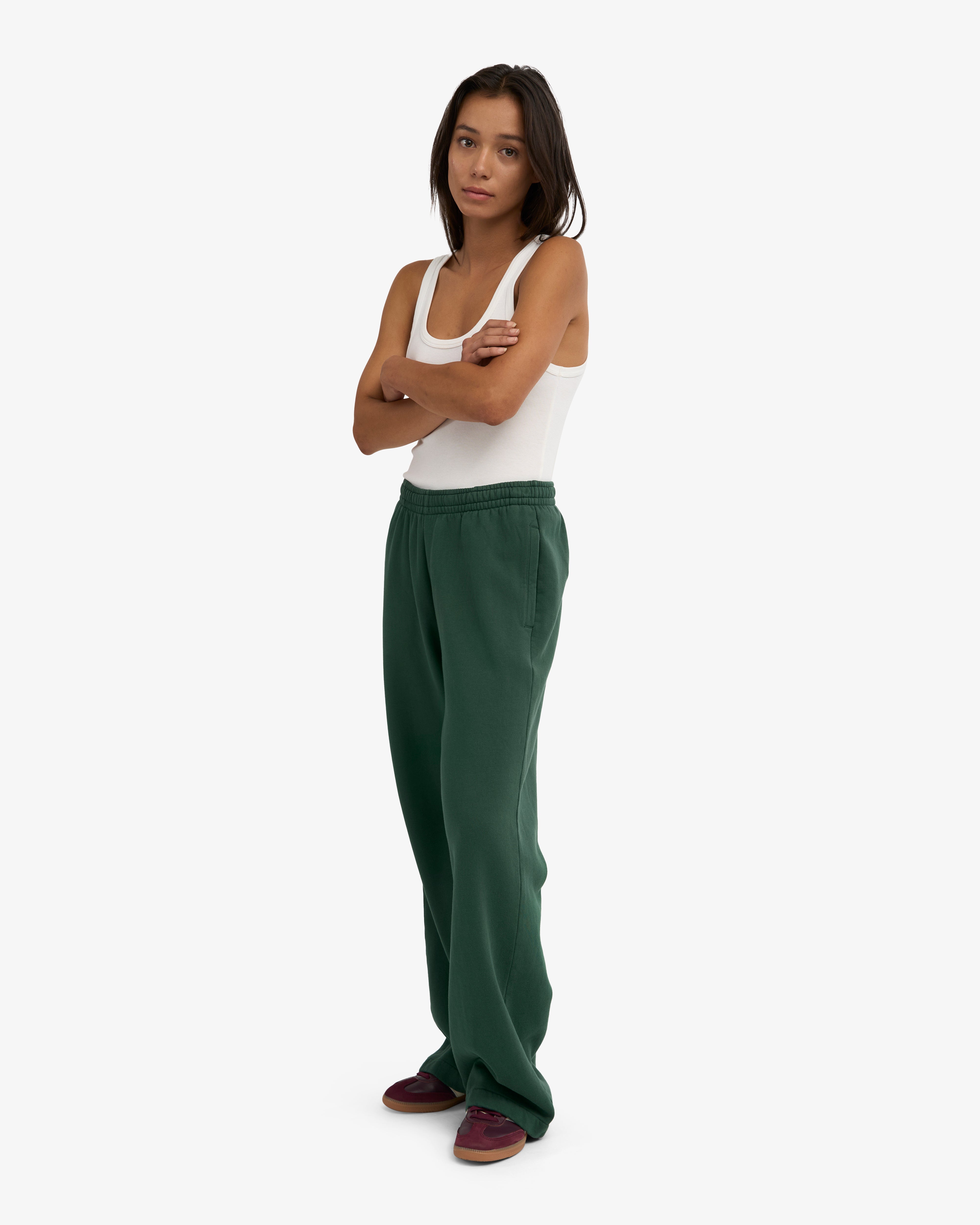 Organic Straight Leg Sweatpants - Emerald Green