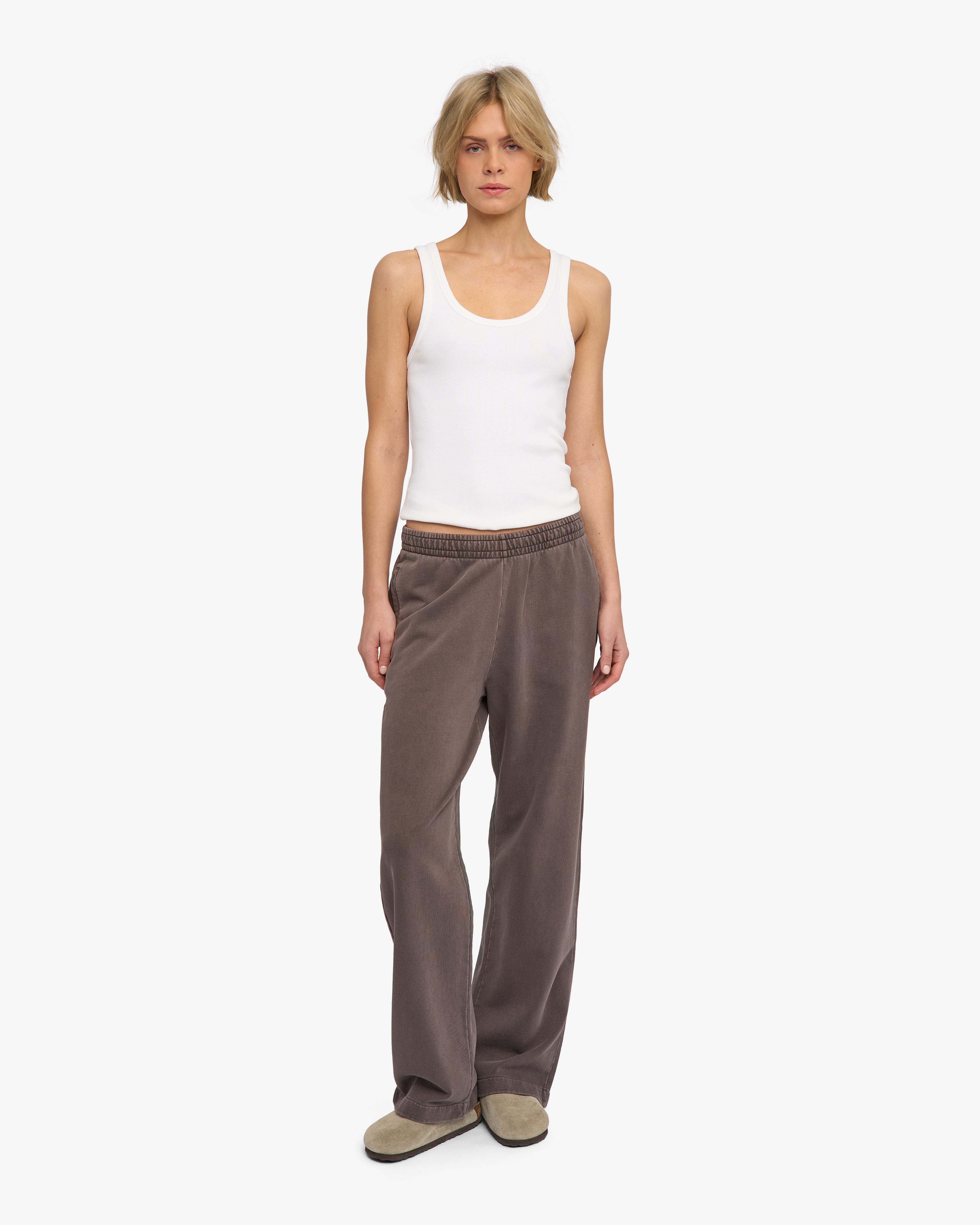 Organic Straight Leg Sweatpants - Faded Mud