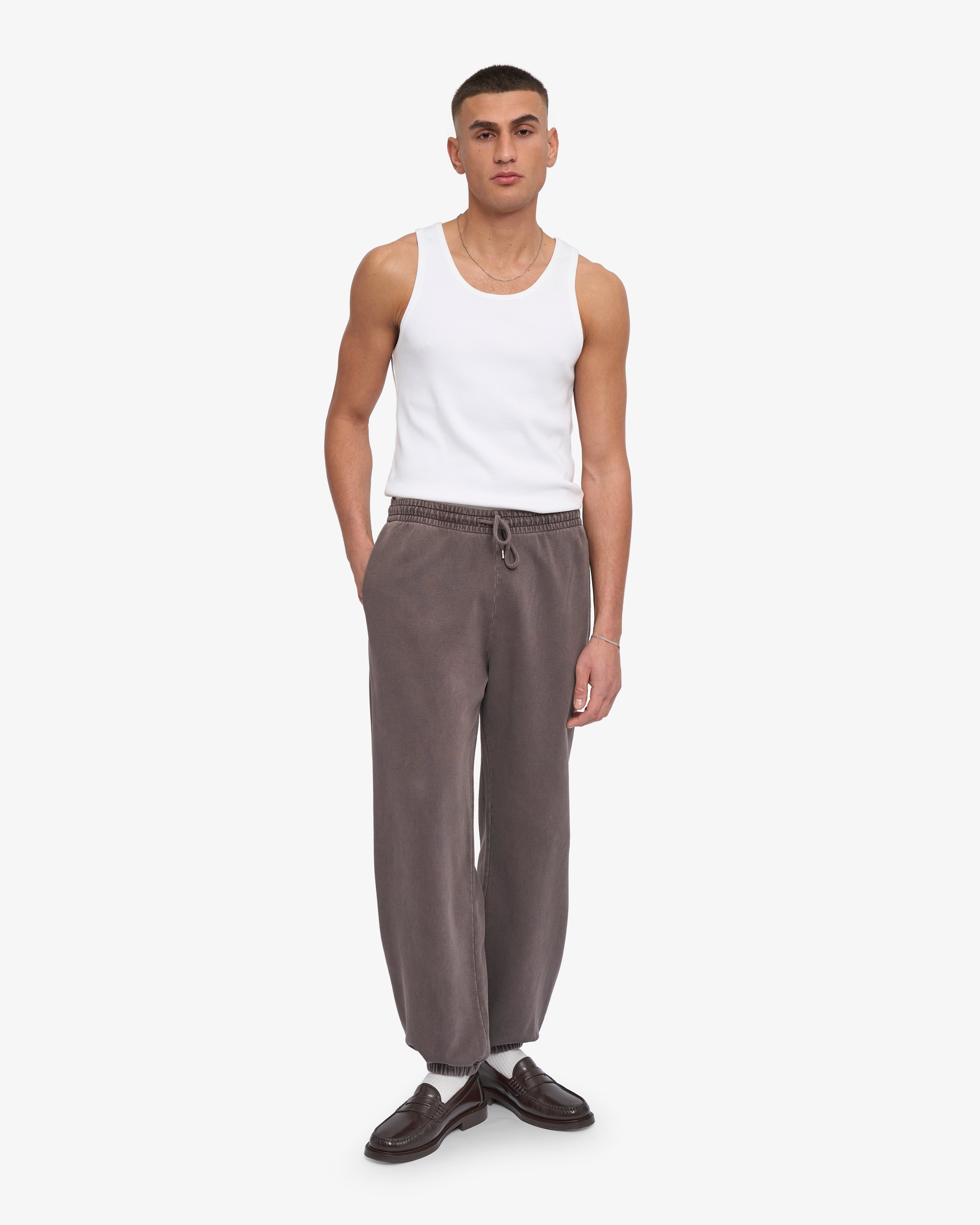 Organic Relaxed Sweatpants - Faded Mud