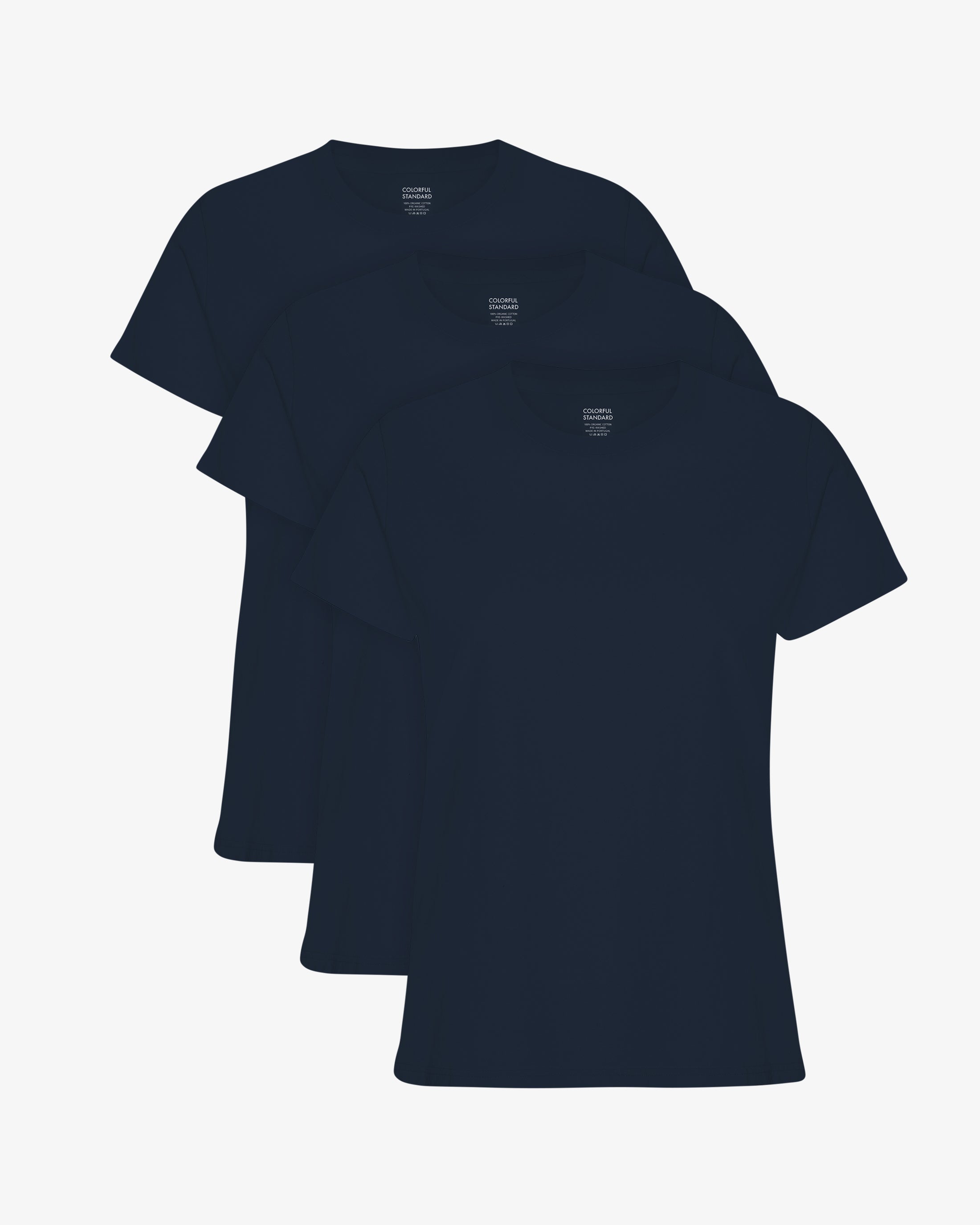 Women Light Organic Tee - Navy Blue (3-Pack)