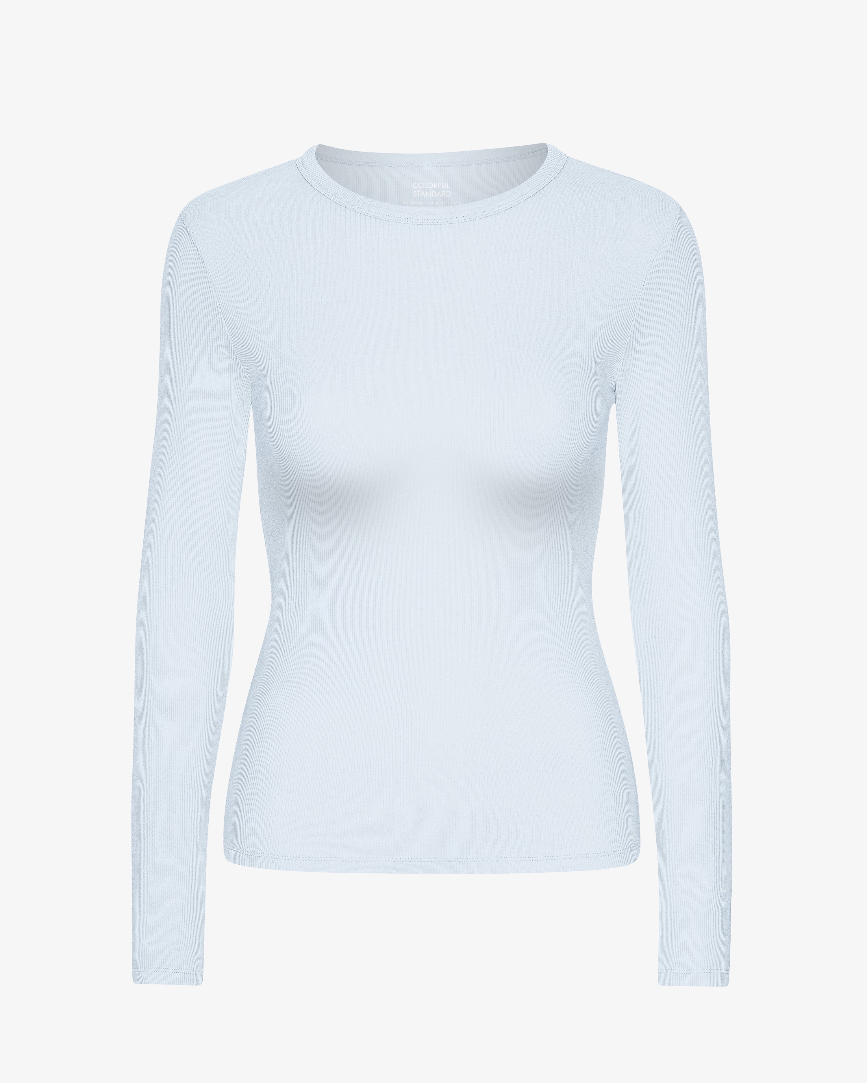 Women Organic Rib LS T-Shirt - Polar Blue