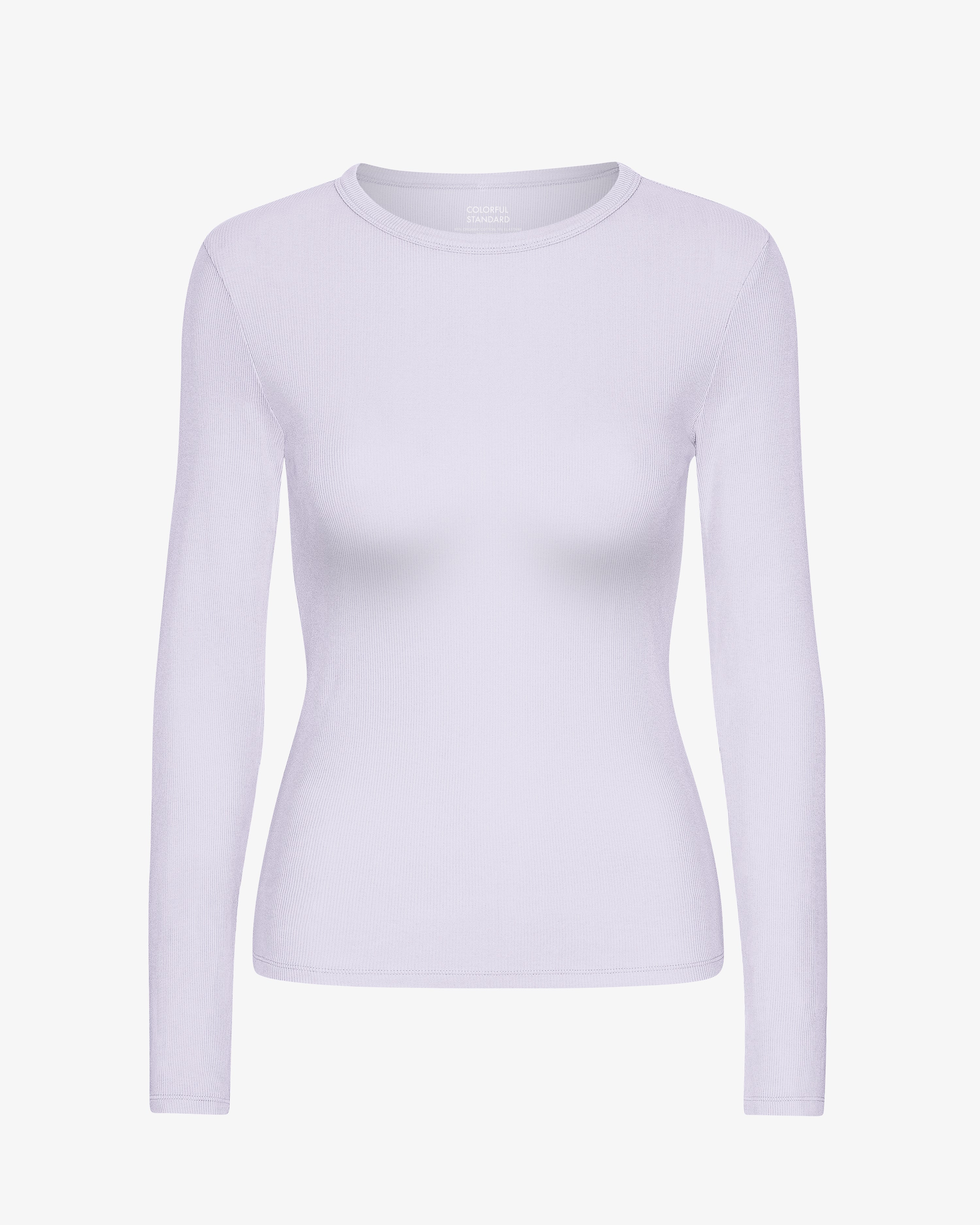 Women Organic Rib LS T-Shirt - Soft Lavender