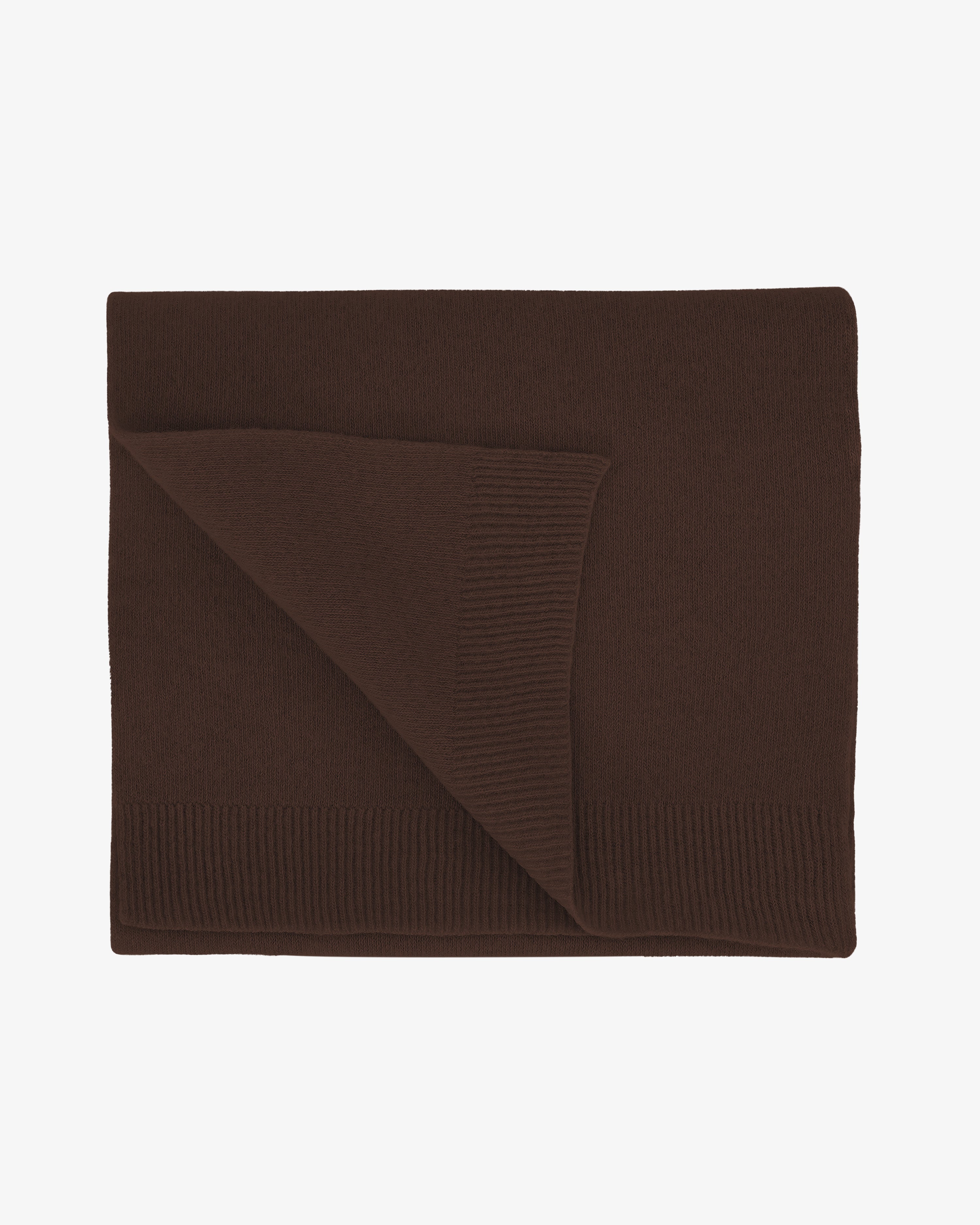 Merino Wool Scarf - Coffee Brown