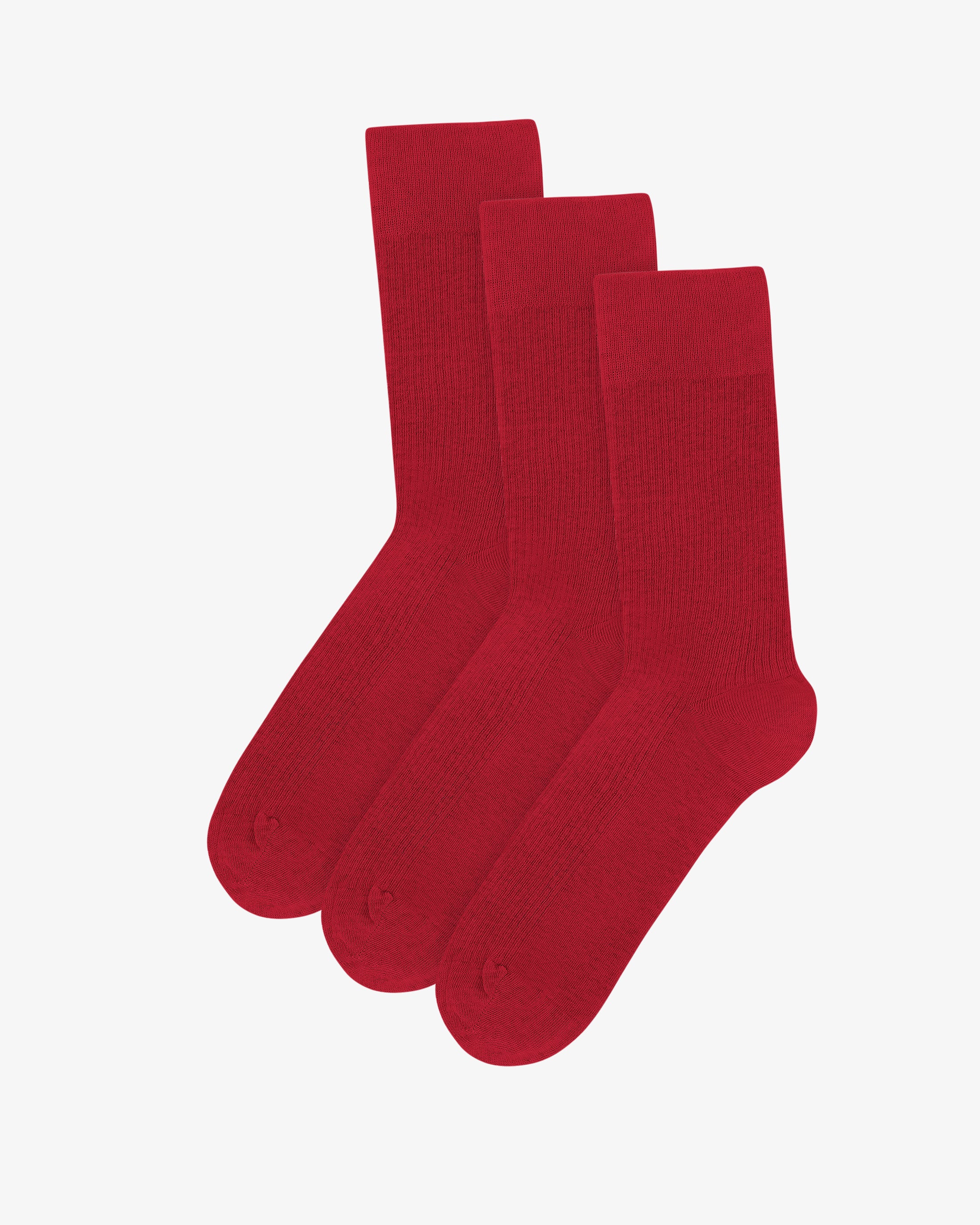 Classic Organic Sock - Scarlet Red (3-Pack)