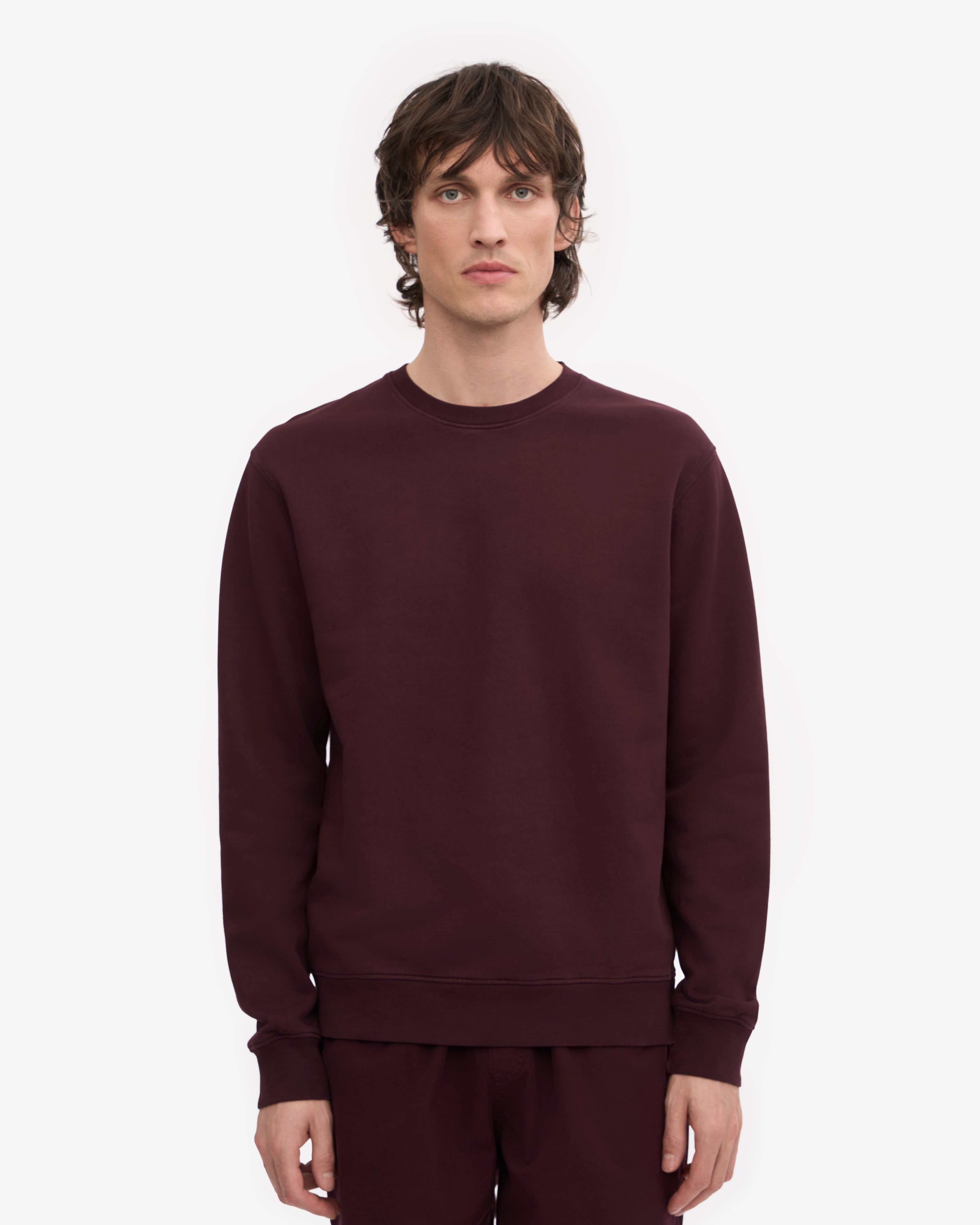 Classic Organic Crew - Oxblood Red XS