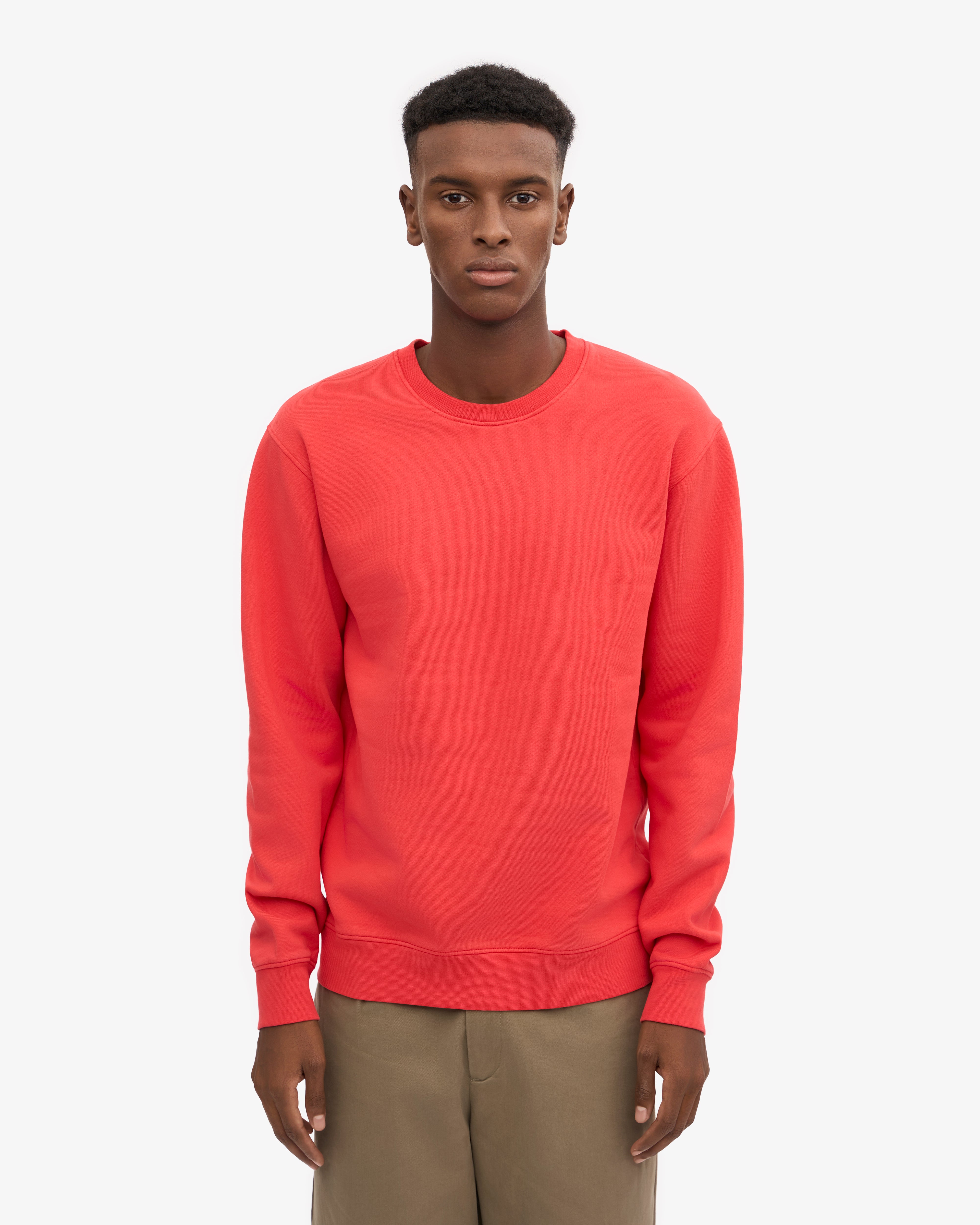 Classic Organic Crew - Red Tangerine XS