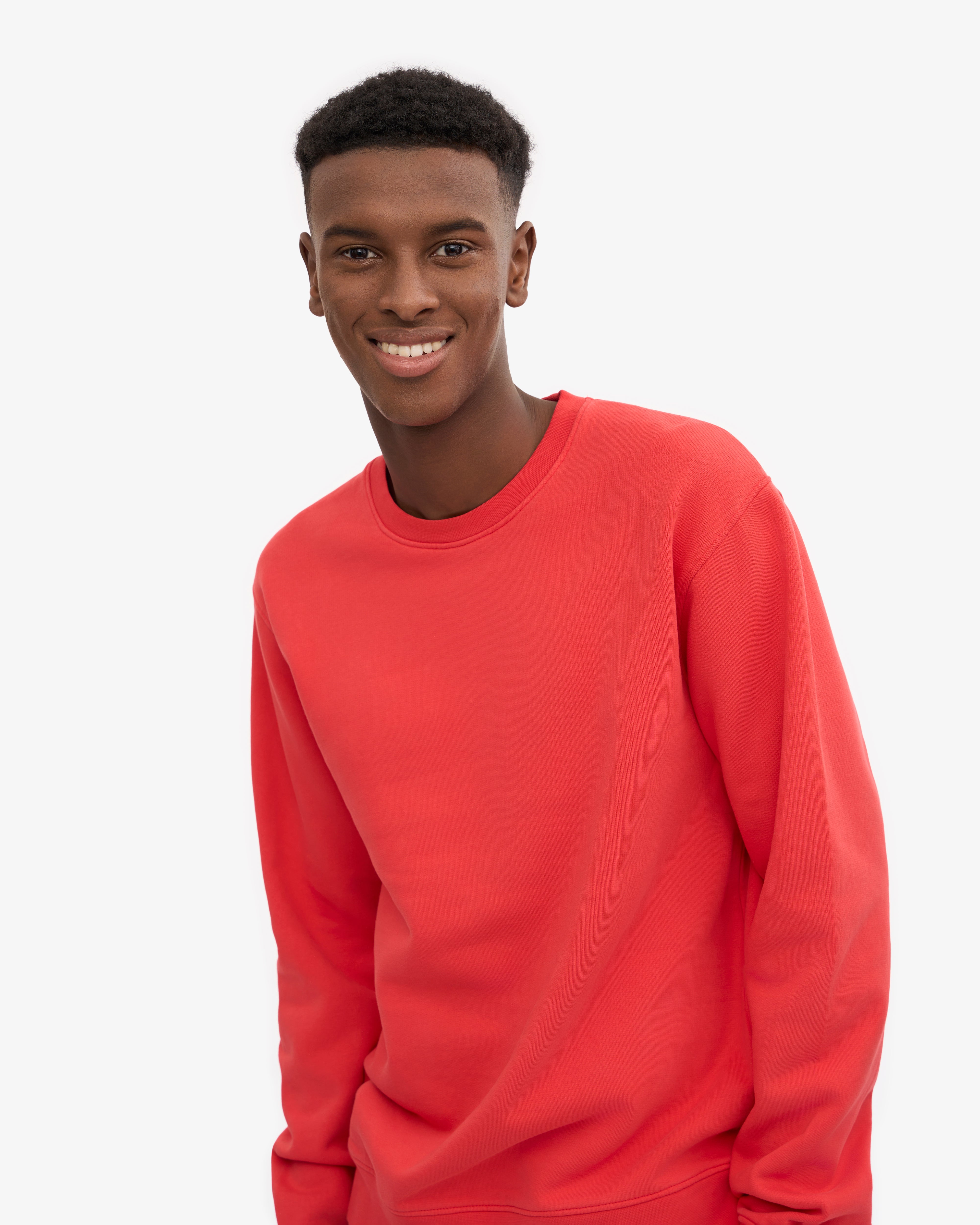 Classic Organic Crew - Red Tangerine XS