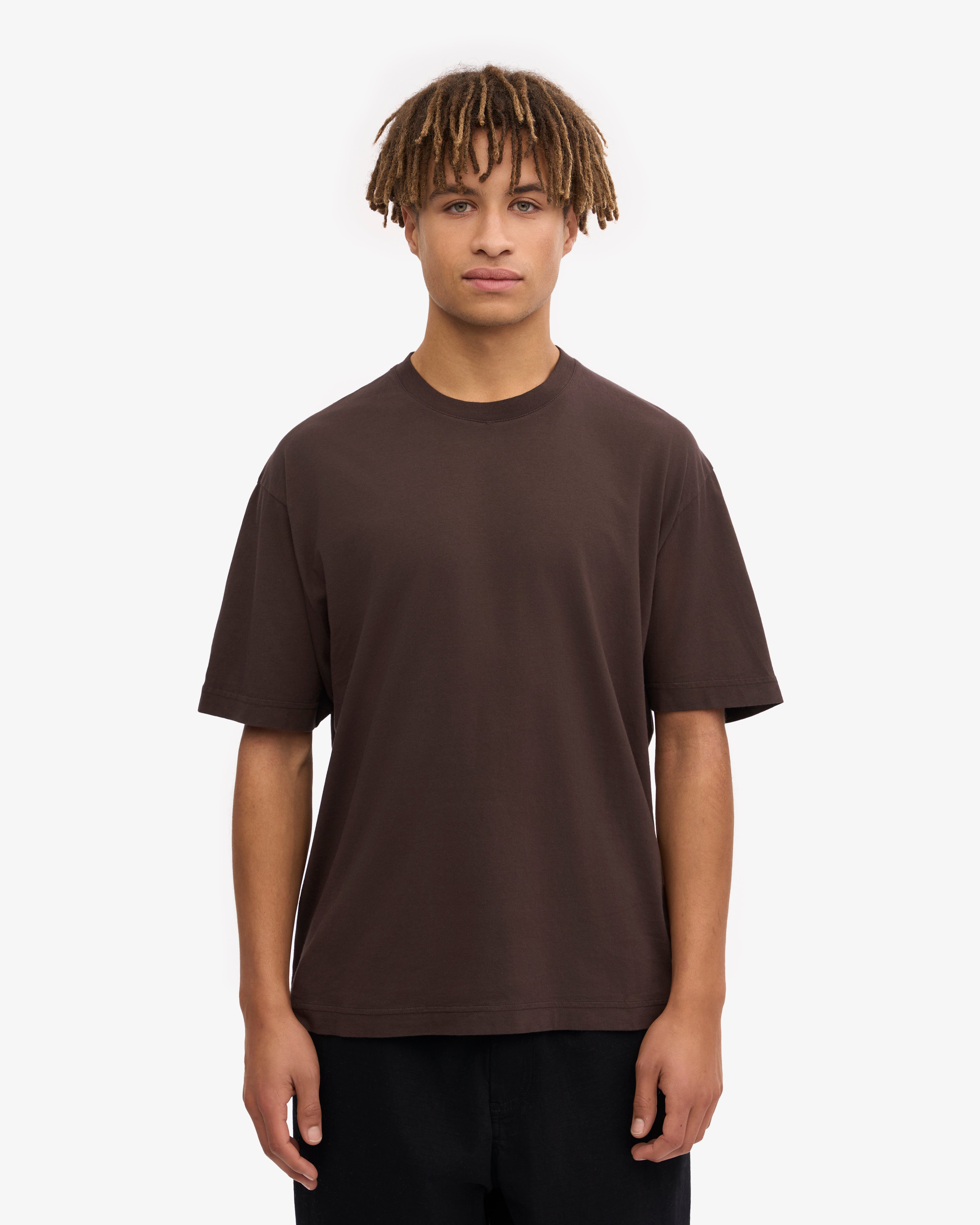 Oversized Organic T-Shirt - Coffee Brown XS
