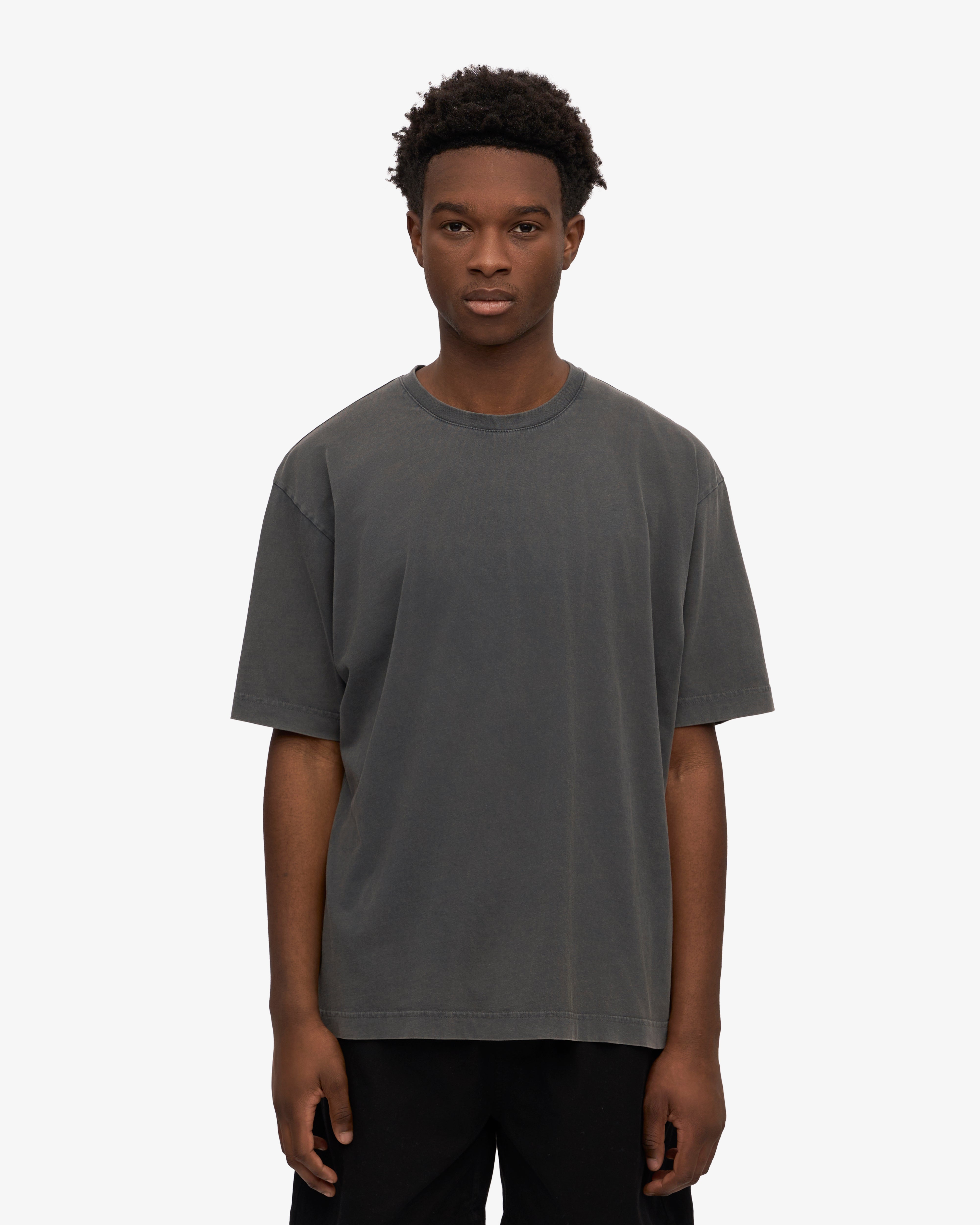 Oversized Organic T-Shirt - Faded Black XS