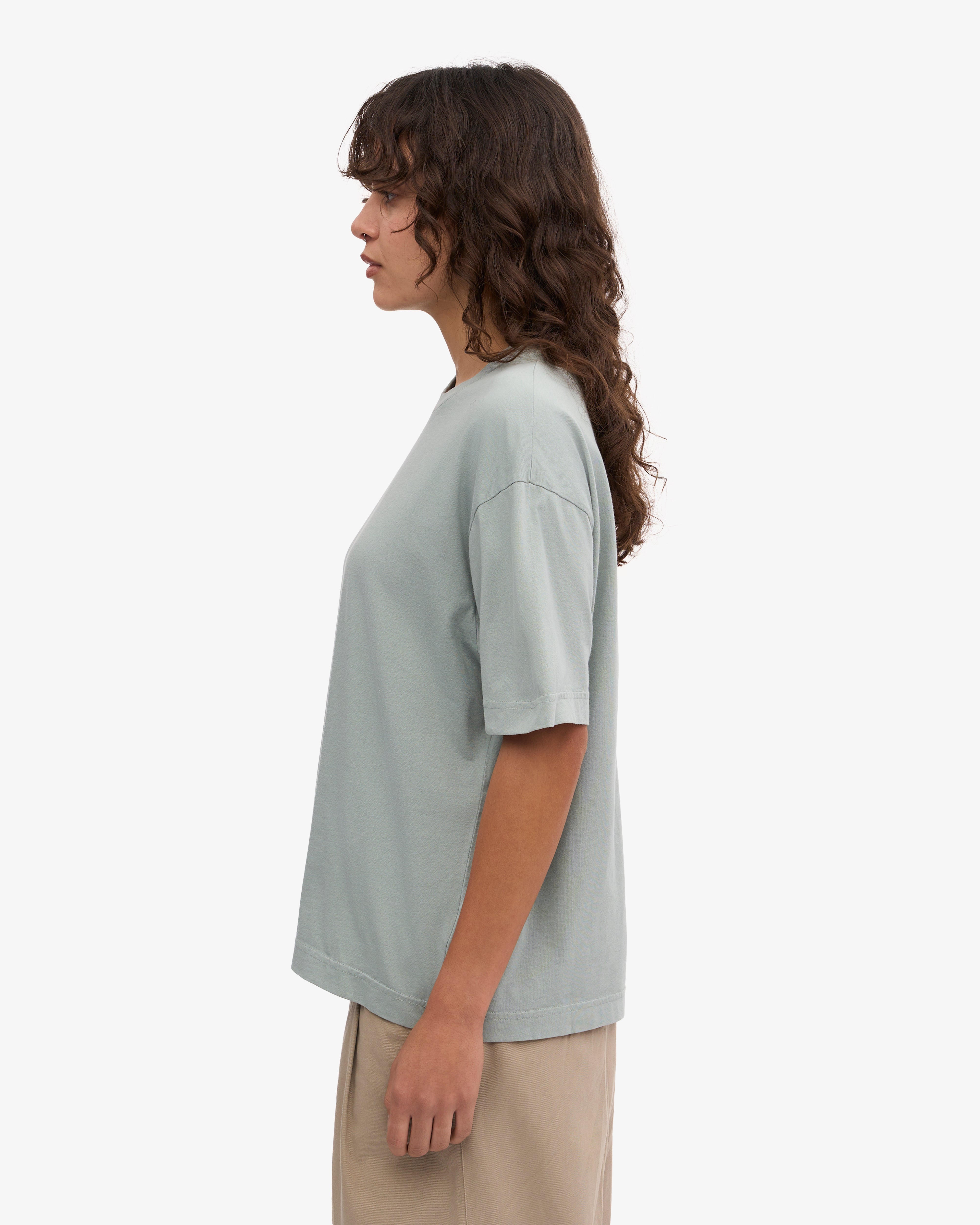 Oversized Organic T-Shirt - Steel Blue XS