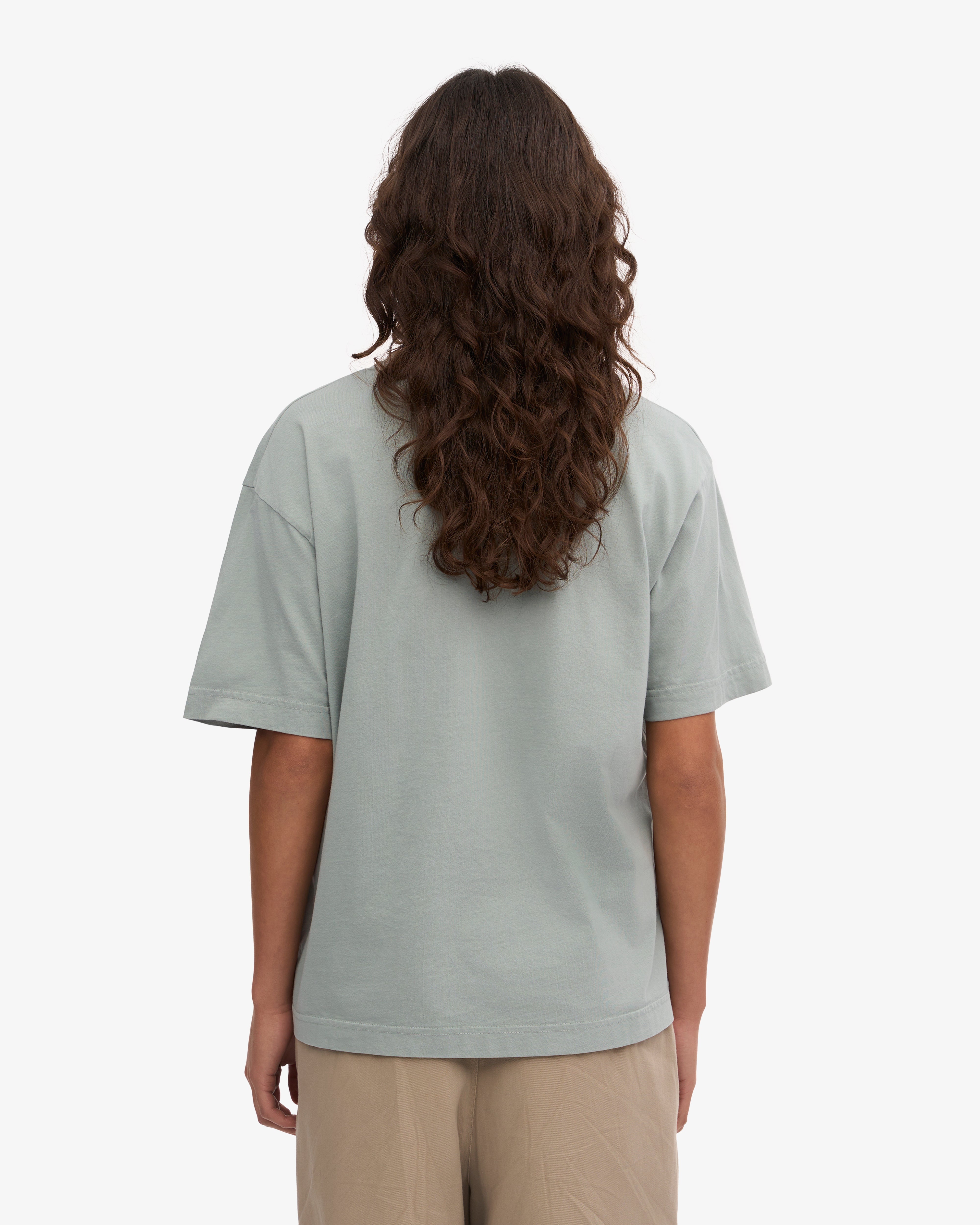 Oversized Organic T-Shirt - Steel Blue XS